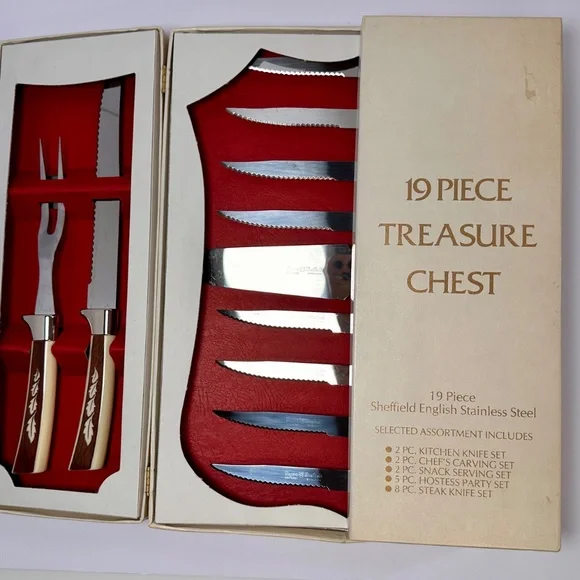 Vintage Regent Sheffield 19-Piece “Treasure Chest” Cutlery Set Stainless Steel - Picture 9 of 12